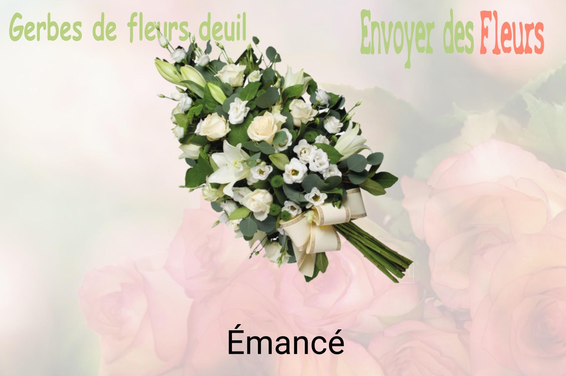 Gerbe de fleurs de deuil livrée à Émancé